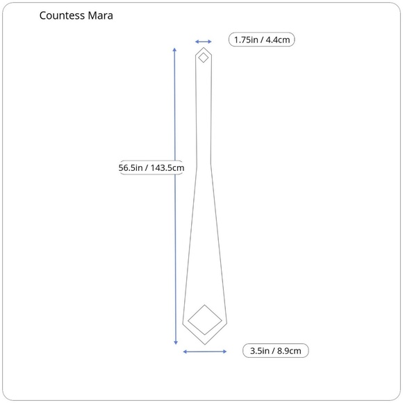 Countess Mara Silk Designer Mens Tie - Picture 4 of 4